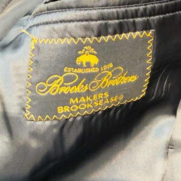 Brooks Brothers Navy Blue Striped Wool Blazer Size 41R - Picture 4 of 7